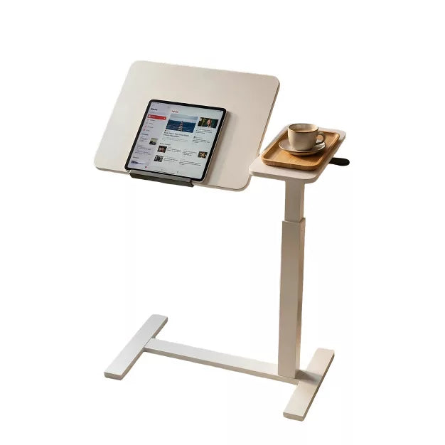 Adjustable Rolling Overbed Table with Wheels for Laptop, Bed & Sofa Use