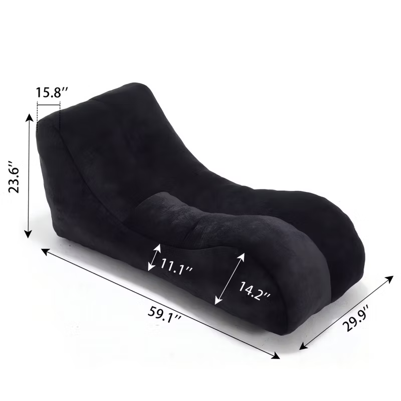 Creative Bean Bag Sofa for Adults High-Density Sponge Ergonomic Curve Living Room Bedroom 1pc