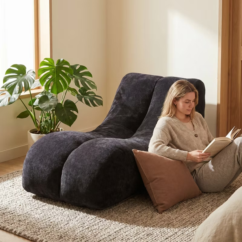 Creative Bean Bag Sofa for Adults High-Density Sponge Ergonomic Curve Living Room Bedroom 1pc
