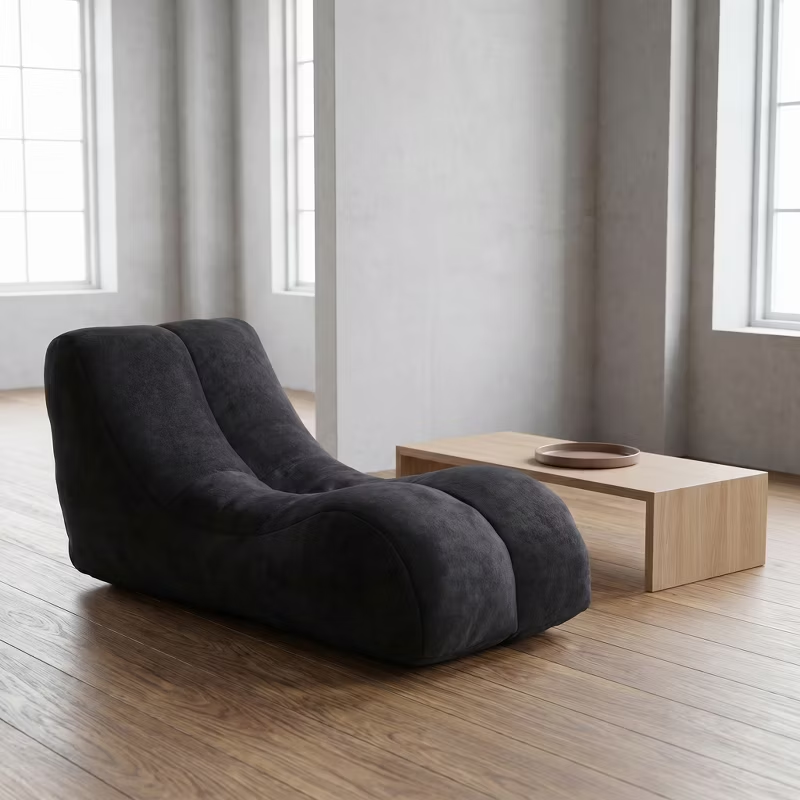 Creative Bean Bag Sofa for Adults High-Density Sponge Ergonomic Curve Living Room Bedroom 1pc
