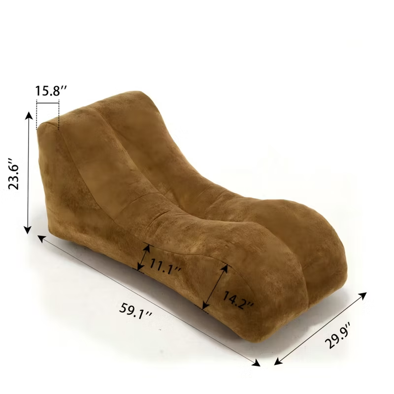 Creative Bean Bag Sofa for Adults High-Density Sponge Ergonomic Curve Living Room Bedroom 1pc