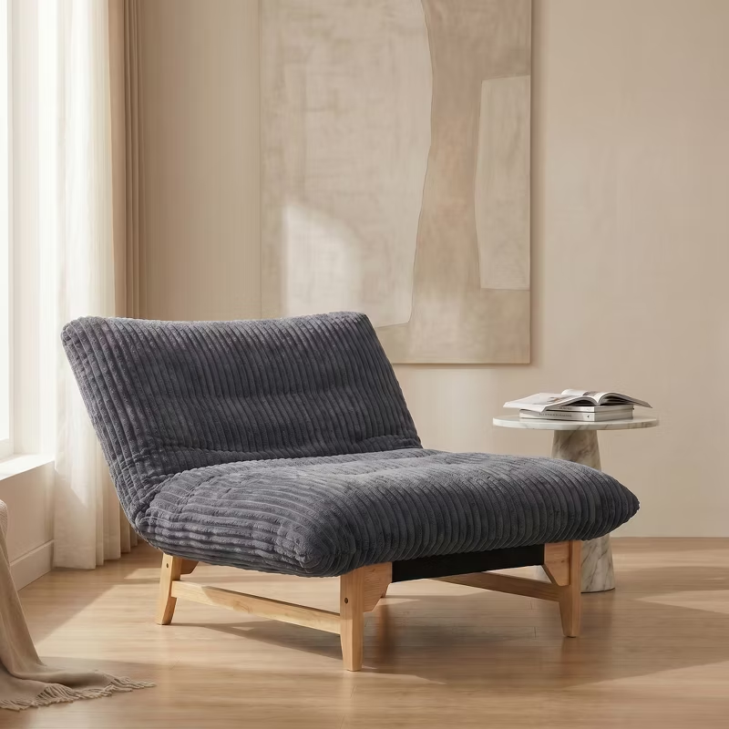 Bean Bag Chair for Adults Accent Armless Lazy Sofa Casual Single Sofa with Backrest for Living Room Bedroom 1pc