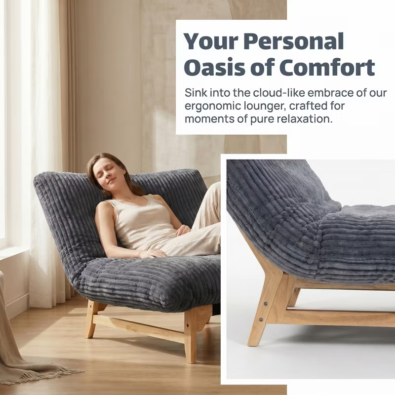 Bean Bag Chair for Adults Accent Armless Lazy Sofa Casual Single Sofa with Backrest for Living Room Bedroom 1pc