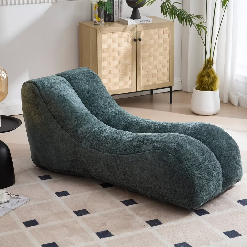 Creative Bean Bag Sofa for Adults High-Density Sponge Ergonomic Curve Living Room Bedroom 1pc
