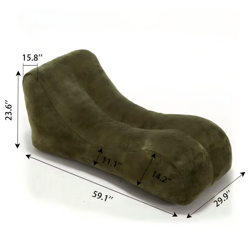 Creative Bean Bag Sofa for Adults High-Density Sponge Ergonomic Curve Living Room Bedroom 1pc