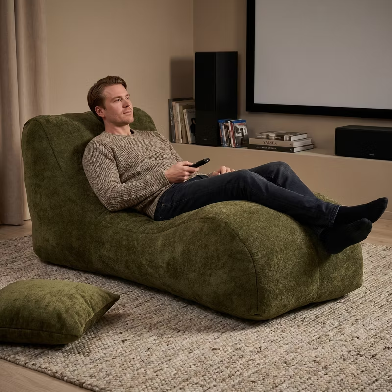 Creative Bean Bag Sofa for Adults High-Density Sponge Ergonomic Curve Living Room Bedroom 1pc