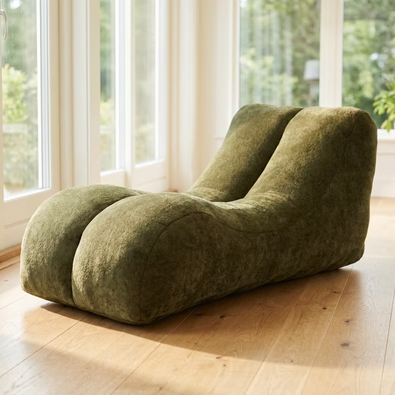 Creative Bean Bag Sofa for Adults High-Density Sponge Ergonomic Curve Living Room Bedroom 1pc