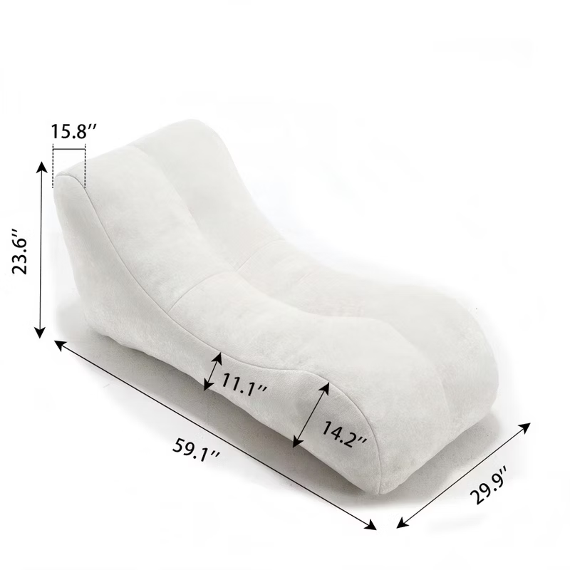 Creative Bean Bag Sofa for Adults High-Density Sponge Ergonomic Curve Living Room Bedroom 1pc