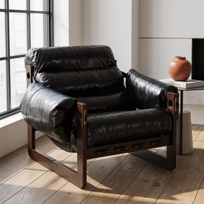 Medieval Modern Lounge Chair,Removable Armrests,Vintage Style Decorative Chair