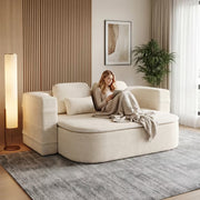 Modern 2-in-1 Corduroy Sofa Bed for Living Room & Bedroom