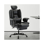 Office Chair Ergonomic 200 kg: Heavy-Duty High Back PU Leather Desk Seat