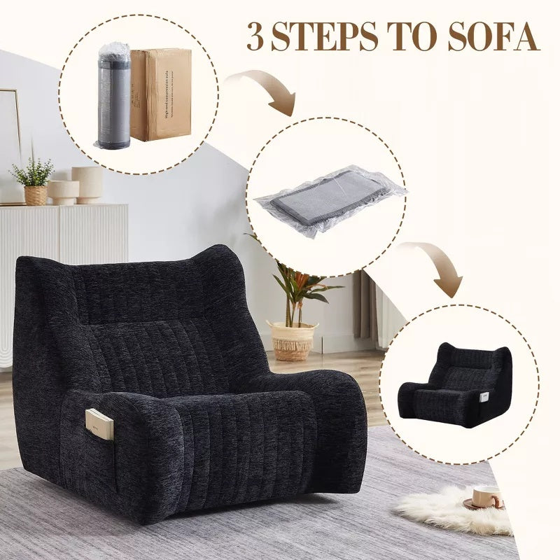 Oversized Bean Bag Lounge Chair, Soft Floor Sofa for Adults,1pc