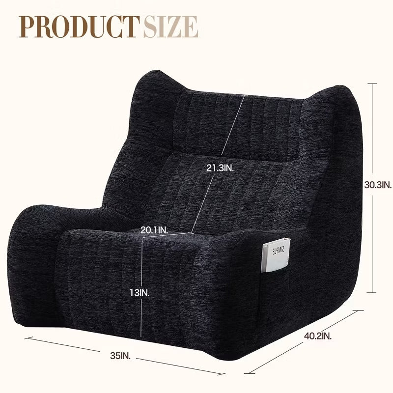Oversized Bean Bag Lounge Chair, Soft Floor Sofa for Adults,1pc