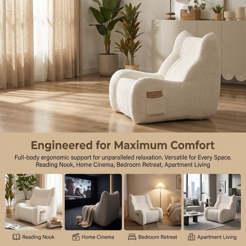 Oversized Bean Bag Lounge Chair, Soft Floor Sofa for Adults,1pc