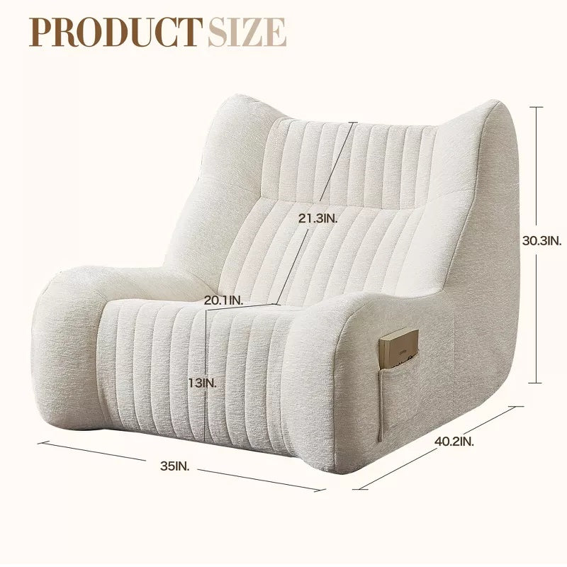 Oversized Bean Bag Lounge Chair, Soft Floor Sofa for Adults,1pc