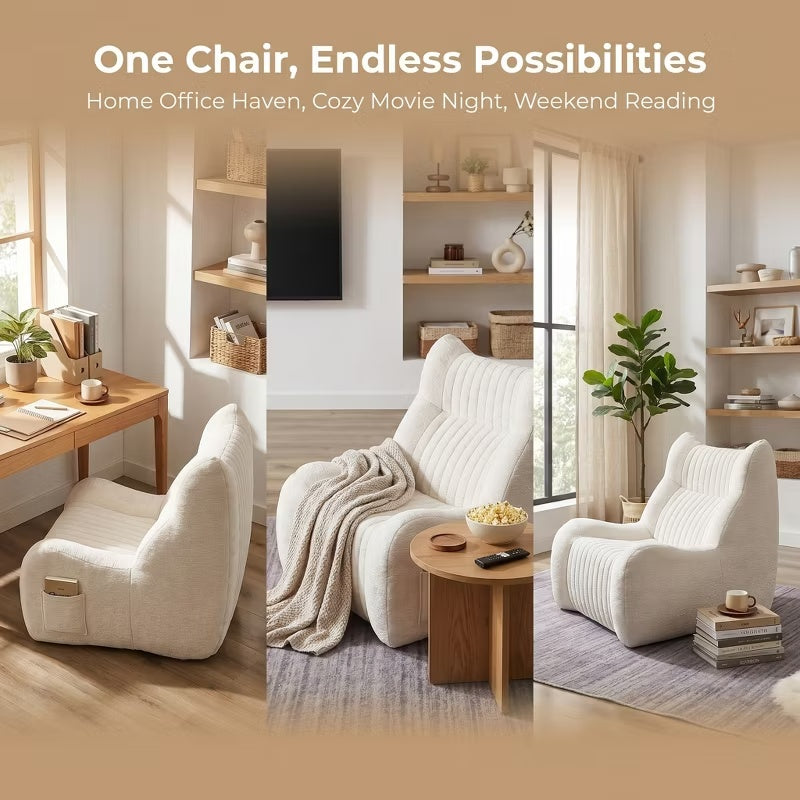 Oversized Bean Bag Lounge Chair, Soft Floor Sofa for Adults,1pc