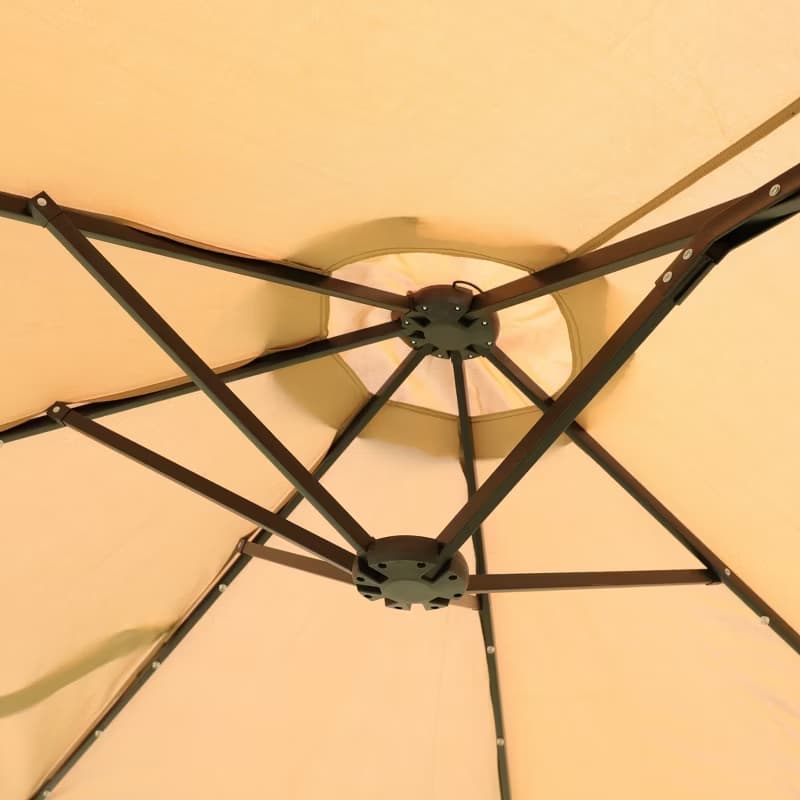 15x9ft Double-Sided Patio Umbrella with Base for Backyard, Deck & Pool