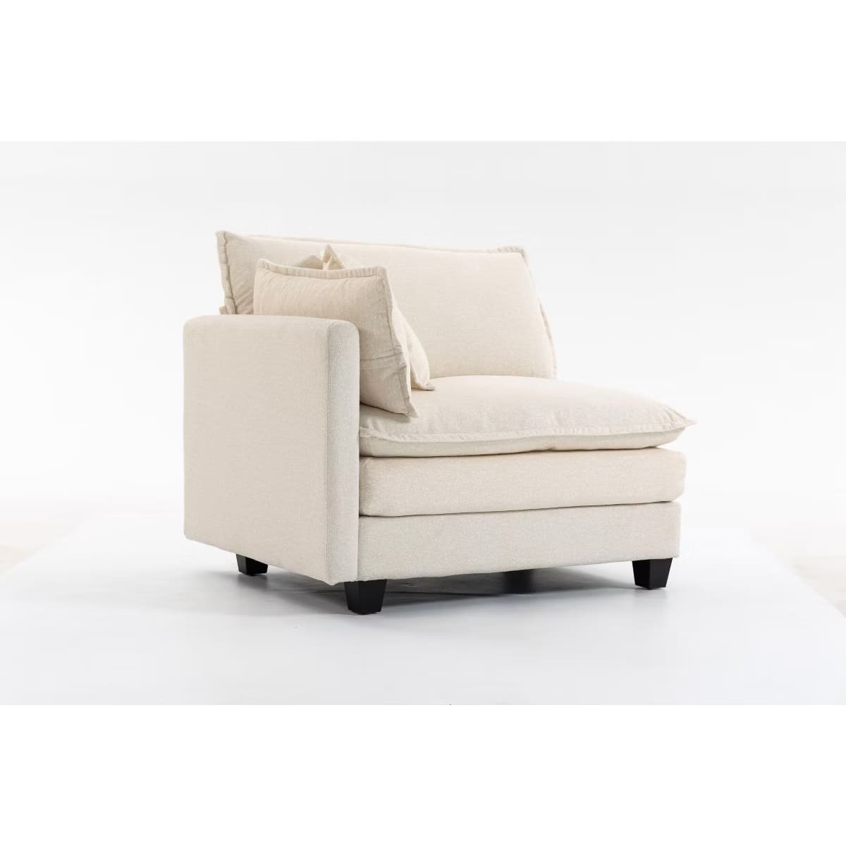 Chesterfield Accent Chair with Ottoman, Velvet Tufting & 300-Lb Support