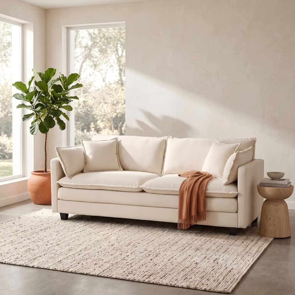 Chesterfield Accent Chair with Ottoman, Velvet Tufting & 300-Lb Support