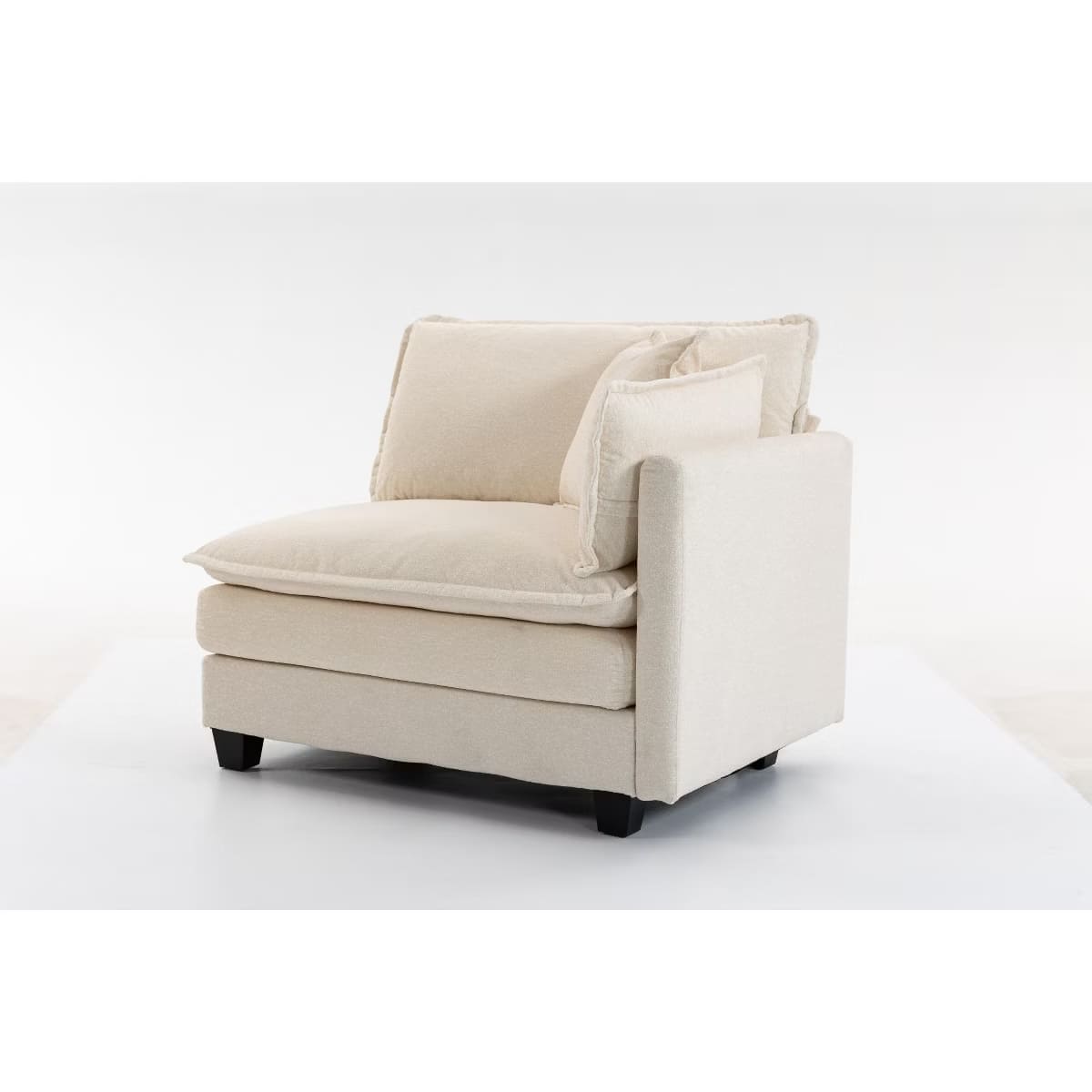 Chesterfield Accent Chair with Ottoman, Velvet Tufting & 300-Lb Support