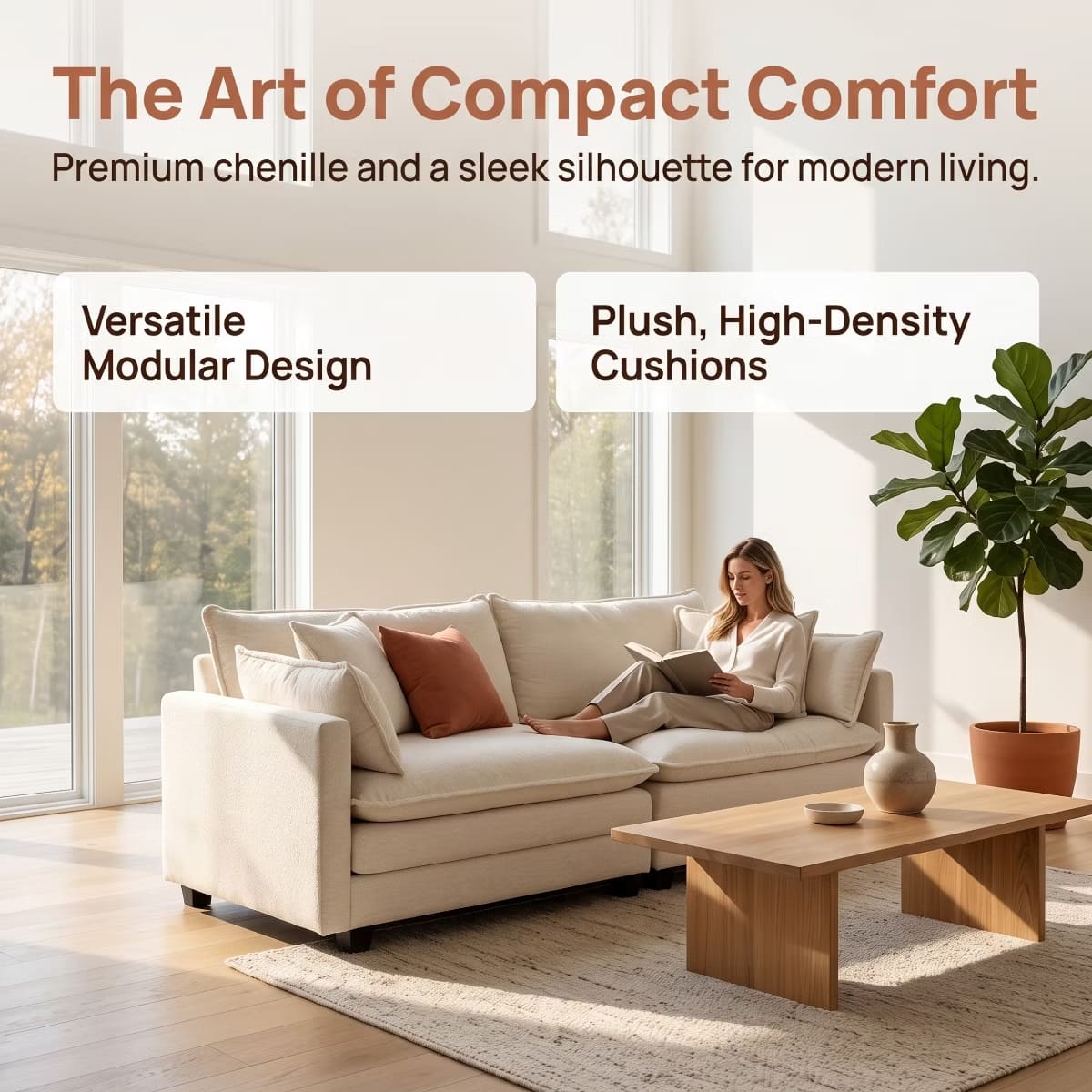 Chesterfield Accent Chair with Ottoman, Velvet Tufting & 300-Lb Support