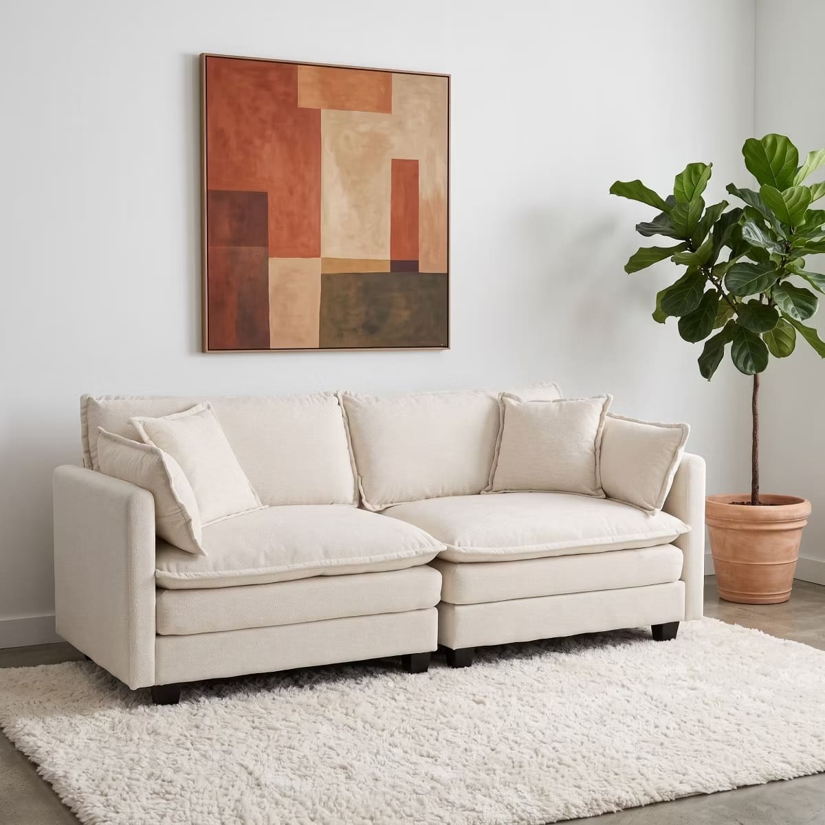 Chesterfield Accent Chair with Ottoman, Velvet Tufting & 300-Lb Support