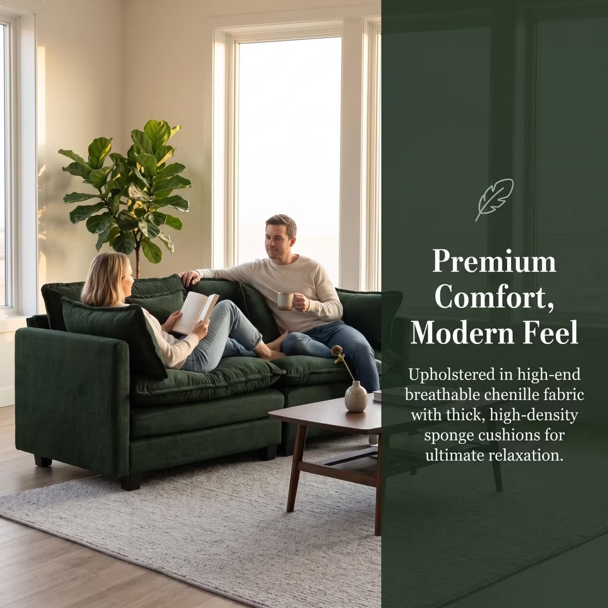 Chesterfield Accent Chair with Ottoman, Velvet Tufting & 300-Lb Support