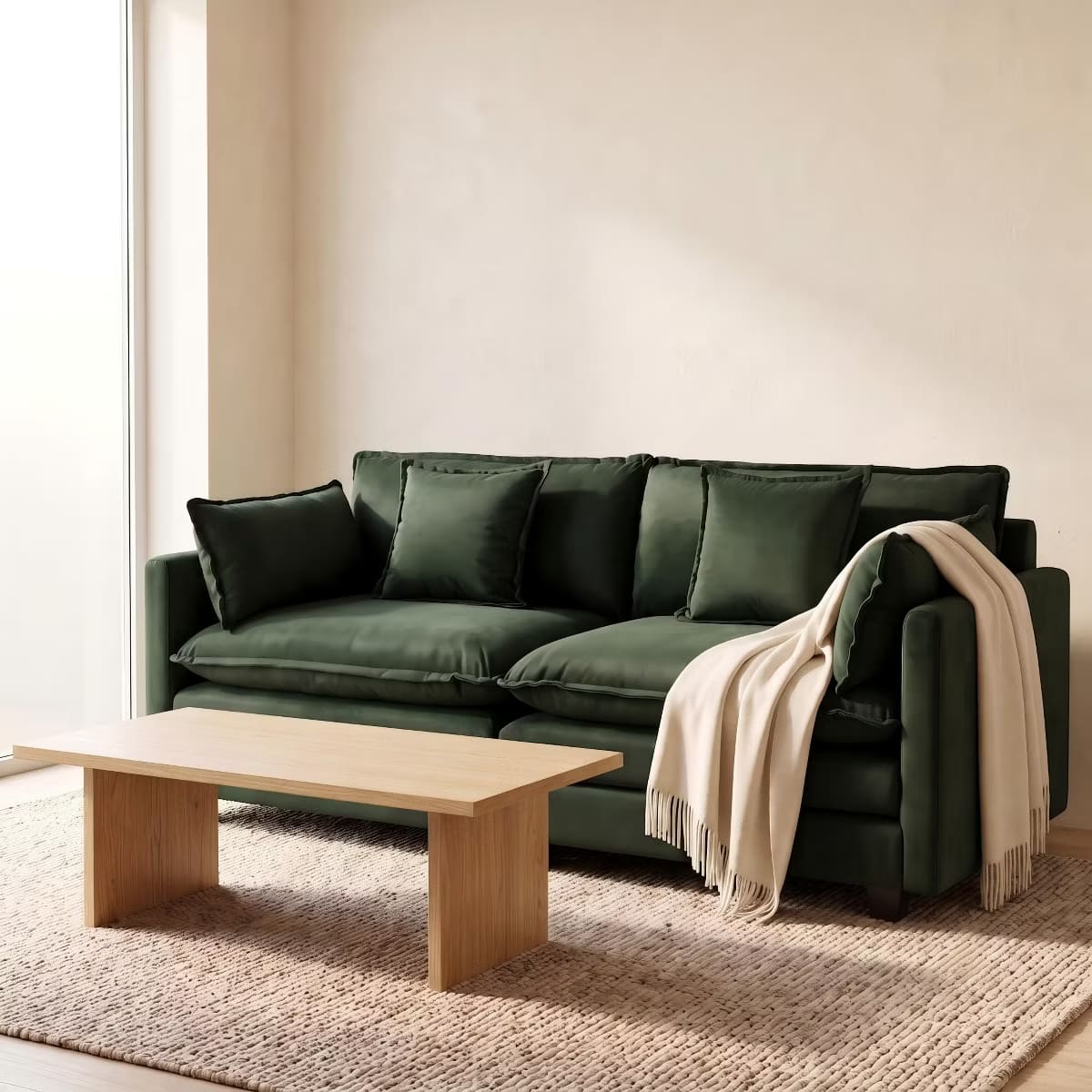 Chesterfield Accent Chair with Ottoman, Velvet Tufting & 300-Lb Support