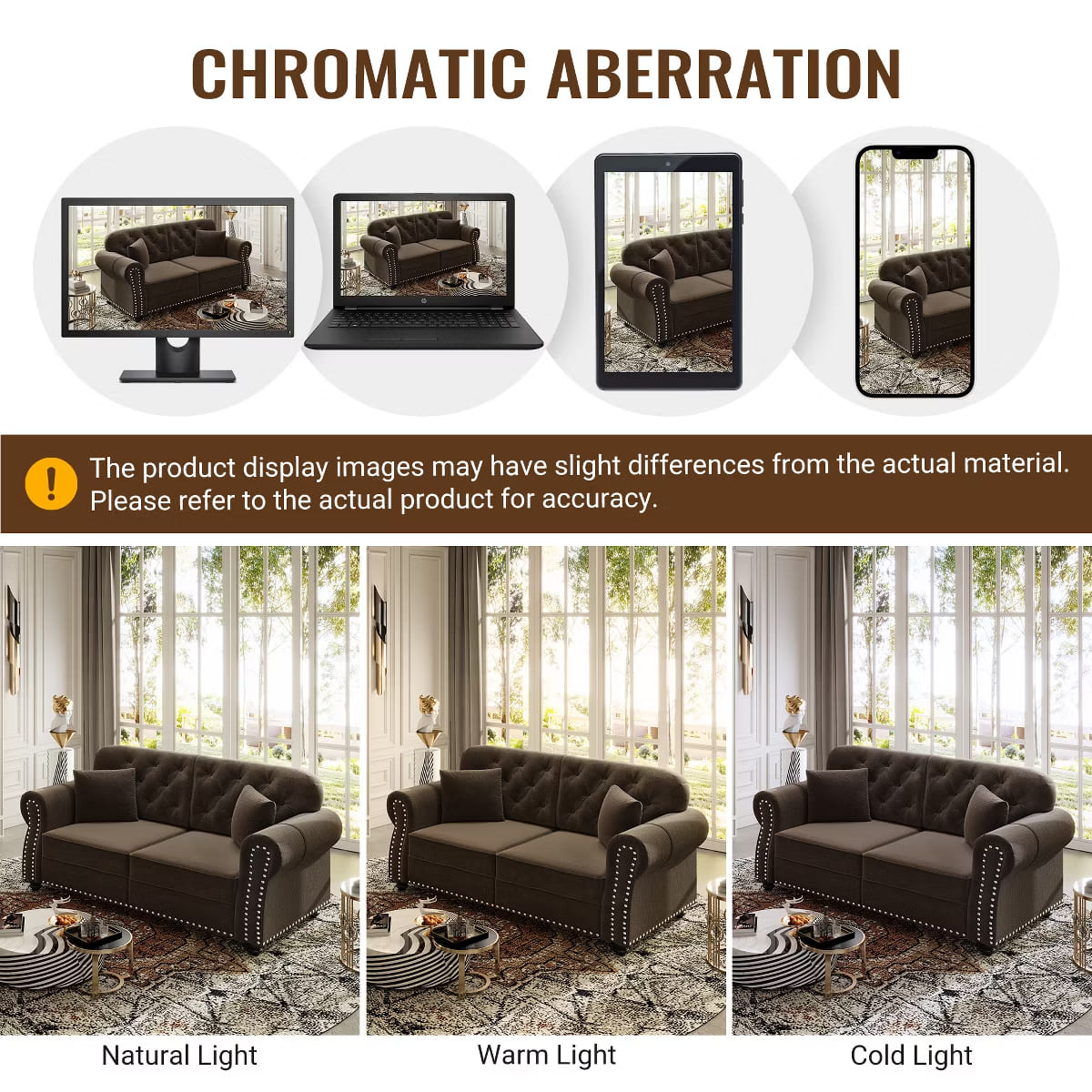 Chesterfield Accent Chair with Ottoman, Velvet Tufting & 300-Lb Support